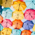Image of multiple umbrellas, representing the services provided to employers who entrust their California wrongful termination defense to the Law Offices of Susan A. Rodriguez, APC.
